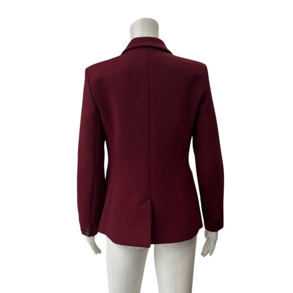 $690 Sandro Burgundy Red Double Breasted Blazer Jacket size FR 38/6 - Picture 5 of 10